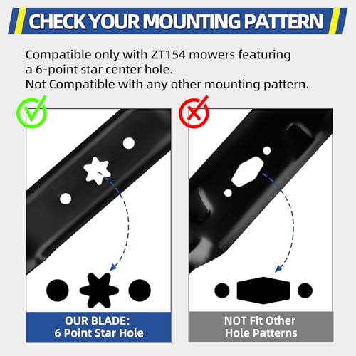 GICOOL 942-05056A Mower Blades for Cub Cadet ZT1 54 Inch Deck Mower - size: 942-05056A
