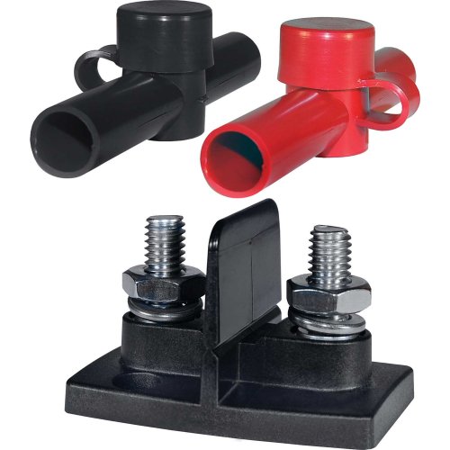 Blue Sea Systems Dual PowerPost Cable Connectors - style: 2 x 5/16"