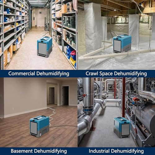 ALORAIR 180 PPD Commercial & Industrial Dehumidifier with Pump APP Cocntrol - color: Grey & Blue