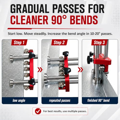 Sheet Metal Roller, 2-Station Metal Bender for Roofing and Fabrication