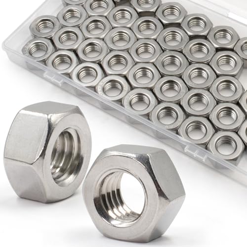 ZQZ M10-1.5 Hex Nuts,40PCS Stainless Steel Hardware Nut 304 ss Threaded Nut - size: Metric M10;40 PCS