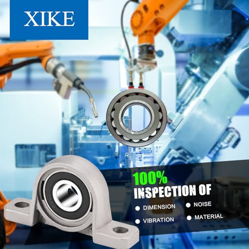 XIKE 4 Pcs KP001 Mounted Pillow Block Bearings Bore 12mm/0.47inch. - size: KP001 Bore 12 mm