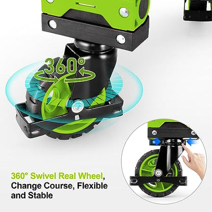 Folding Hand Truck Dolly, 330lb Convertible 4 to 2 Wheel Moving Cart, Green - size: 330LB Green