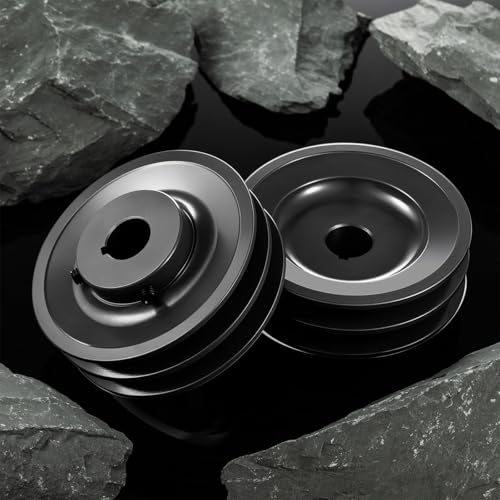 Frienda 2 Pcs 2ak46-7/8 Double Groove V Belt Pulley 4.45" x 7/8" Cast Iron Fixed Bore Pulleys, 7/8 Inch Inner Diameter, 4.45 Inch Outer Diameter, for a, 3l, and 4l (A and Ax) V-Belts
