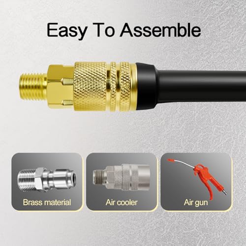 2Packs 1/4" NPT M-Style Air Coupler Quick Connect - color: 2Packs 1/4"external thread