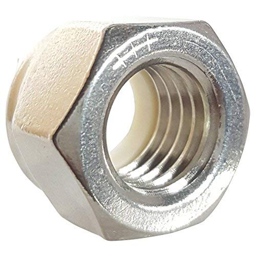 Fastenere Nylon Insert Hex Lock Nuts - 5/16"-18 Stainless Steel 18-8, Plain Finish, Corrosion-Resistant, Durable Hardware Nuts for Secure Fastening, Locking Nut, (50-Pack) - size: 5/16-18 (50 Pack)