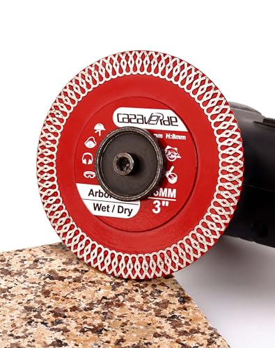 Casaverde 2 Pcs of 3"/76mm Diamond Blade with 3/8" Arbor for Cutting Ceramic Tile,Stone Tile - size: 3 inch [S] (2 pc)