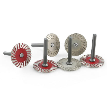 LOZLIN Diamond Cutting Wheels 6mm Mini Rotary Tool Cutting Discs with Mandrels for Dremel, Metal Plastic Wood Ceramic Glass Jewelry Making Cut Off Wheel Set