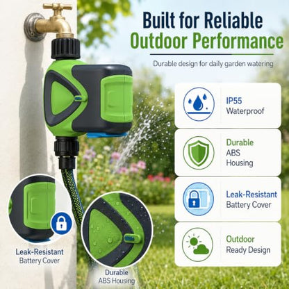 Smart WiFi Hose Timer No Hub Required, App-Controlled Sprinkler Timer for Garden Hose, Automatic Watering Timer for Lawn Yard Greenhouse, Rain Delay, 3/4 Inch Faucet, IP65 Waterproof - style: WiFi Water Timer