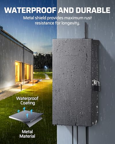 DEWENWILS 300W WiFi Smart Low Voltage Transformer with 3 Zones 300W - style: WIFI-Metal