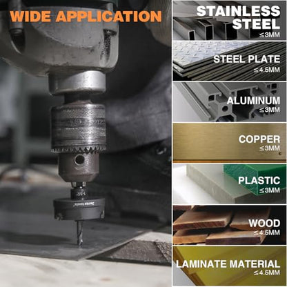 TCT Hole Cutter 1-1/8" Carbide Tipped 5mm Depth SS Iron Steel - size: 29mm | 1-1/8", style: Single Pack
