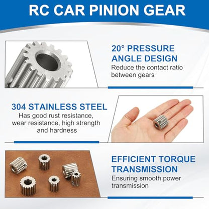 uxcell 1 Mod 17T Spur Gear 8mm Bore, 304 Stainless Steel Pinion Gear - size: 1 Mod 17T, 8mm
