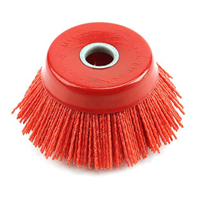 3Pcs 4'' x 5/8'' Nylon Filament Wheels Cup Brush Set for Angle Grinder ,Include Grit 80 120 240 ,Nylon Drill Brush Kit for Removal Rust Corrosion Paint (3Pcs Set)