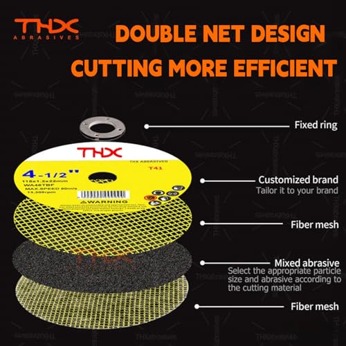 THX 4 1/2 Inch Cut Off Wheel,Long-Lasting Thin Cutting Wheel,30 Pack - size: 4-1/2" x 0.045" x 7/8"