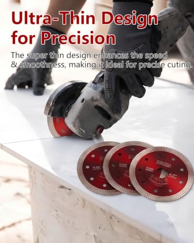 ZORUNNA 2Pcs 6" Diamond Saw Blade for Grinder, Tile Saw Blade 7/8" Arbor - size: 6"
