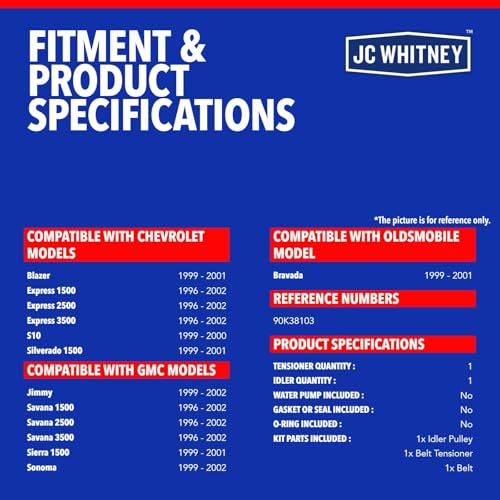 JC Whitney Engine Serpentine Drive Belt Kit