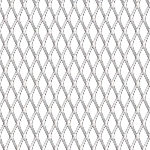 Heavy Duty Expanded Metal Mesh Panel 39.4x33.5 Inch Stainless Steel Fence for Animal Pens, Runs, Aviaries, Security or Repairs - color: Silver-A, size: 39.4" x 33.5" x L x W