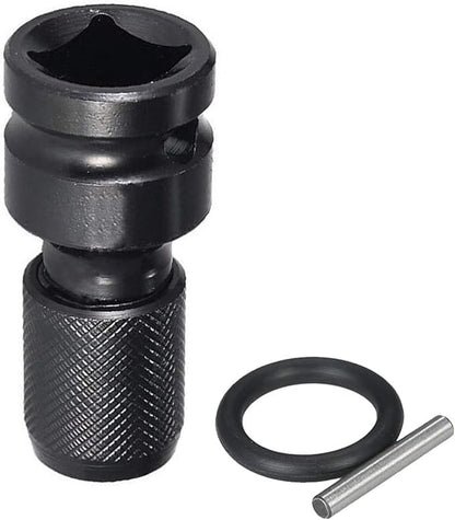 1/2-Inch Square Drive to 1/4-Inch Hex Adapter, Quick Release Socket Adapter Converter for Impact Drivers and Ratchet Wrenches