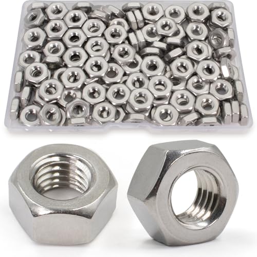 ZQZ #10-32 Hex Nuts,150PCS Stainless Steel Hardware Nut 304 ss Threaded Nut - size: SAE 10#32;150 PCS