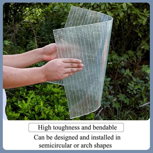 4X16 ft Polycarbonate Roofing Panels,Resistant Rainproof Plastic Roof Sheet - size: 4X16FT