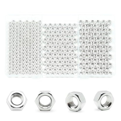 450Pcs M3 M4 M5 Metric Hex Nuts Kit, M3 Nut, M4 Nut, M5 Nuts - size: Metric M3 M4 M5 Kit---450Pcs