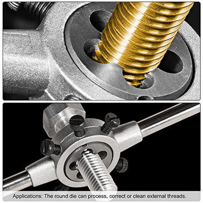 uxcell 1/4"-18 NPT Round Die, Machine Thread Right Hand Threading Die, High Speed Steel (HSS) Screw Thread Cutting Die - size: 1/4"-18 NPT