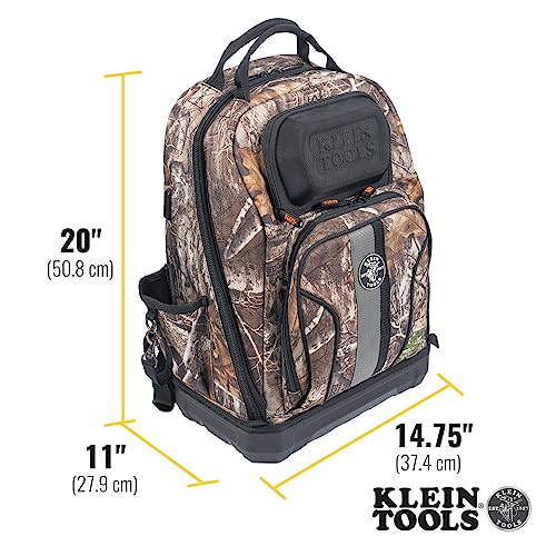 Klein Tools 62800BPCAMO Backpack Tool Bag, 40 Pockets, Camo - style: Full-Size Camo