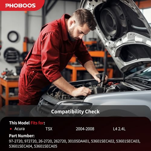 PHOBOOS Hydraulic Power Steering Rack and Pinion Fit for Acura TSX - size: 26-2720
