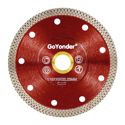 GoYonder 4.5 Inch Super Thin Diamond Saw Blade for Cutting Porcelain Tiles,Granite Marble Ceramics (4.5" -Red) - size: 4.5"-Red