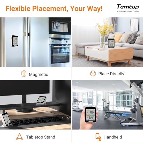 Temtop T1 Bluetooth Indoor Thermometer Hygrometer for Room Temperature - size: Basic Edition