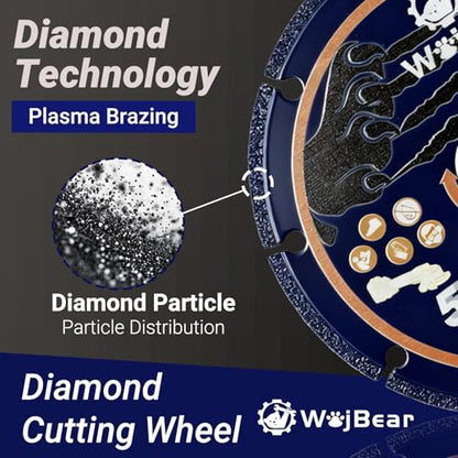 2 PCS 4 1/2 inch Metal Cutting Discs, 5000+ Cuts Diamond Cut Off Wheel for Steel, Rebar, Iron and Stainless Steel, 0.05 Inch Thick Cutting Disc for 7/8" Angle Grinder (2 PCS 4 1/2 inch) - size: 2 PCS 4 1/2