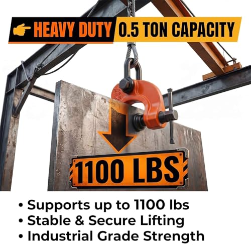 Frienda Plate Lifting Clamp 1100 Lbs/0.5t Adjustable Opening 0-1.1 Inch - size: 0-1.1 Inch, style: 1100 Lbs/0.5t