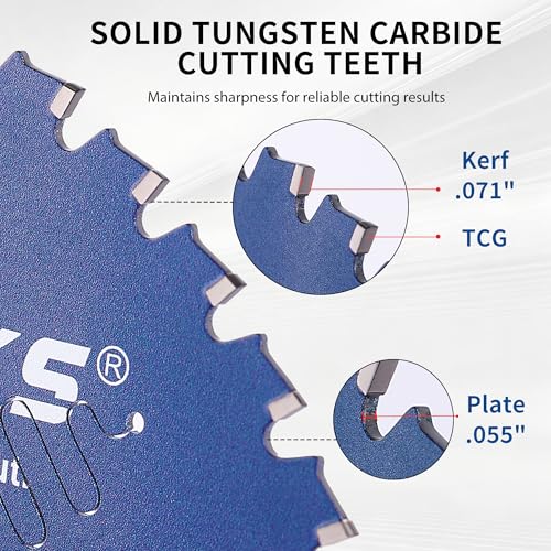 SawWorks 7-1/4 Inch 48T TCG Circular Saw Blade for Metal Cutting - size: 7-1/4" 48T Metal
