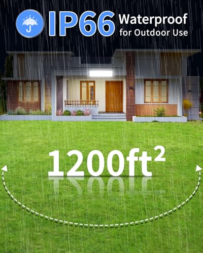 11000LM 100W LED Shop Light Plug in with Switch, IP66 for Garage Workbench - size: 1 Pack