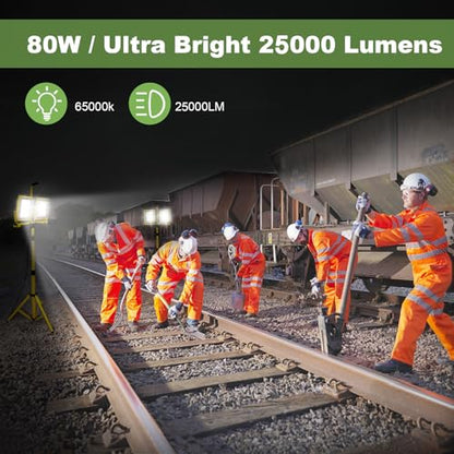 25000LM LED Work Light with USB & Socket (Individual Switch) - color: 25000LM