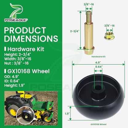 GY21098 42 Inch Deck Rebuild Kit for John Deere D105 D110 D130 - color: A8 2xSpindle+2xGX20367+Idler+BeltA103+Blades+Wheel