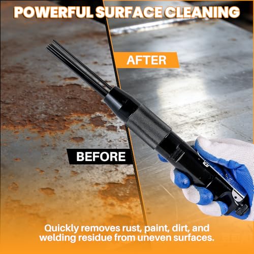 MAOPINER Compact Air Needle Scaler, Pneumatic Rust & Paint Removal Tool