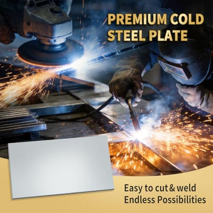 KickFry 16" x 12" Cold Rolled Steel Sheet, Carbon Steel Sheets Metal (C) - size: 16 x 12 inches - 1 Pack