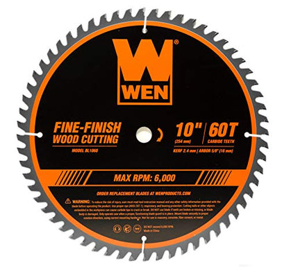 WEN 10-Inch Carbide-Tipped Professional Woodworking Saw Blade Bundle for Miter Saws and Table Saws