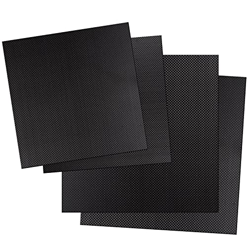 Kalolary Carbon Fiber Plate 240 X 240 X 1.5 MM, Carbon Fiber Board - size: 240 X 240 X 1.5 mm, style: Plain weave