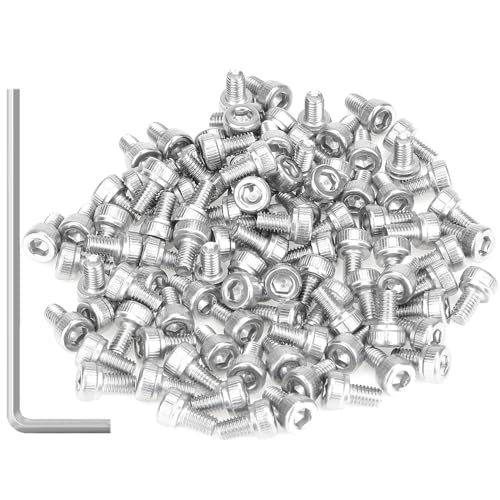 105 Pieces M3 x 5mm Socket Head Cap Screws, Thread Pitch 0.5mm, Sutemribor M3 Screws, 304 Stainless Steel, Fully Threaded, Silver - size: M3 x 5mm, style: Socket Head