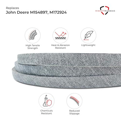 M154897 Drive Belt Replacement for John Deere, Length 65.42", Heavy-Duty Aramid Cord Belt Replaces M154897, M172924 for John Deere X300 X304 X310 X320 X324 X340 X360 X500 X520 X530 X534 X540 X590 - size: 65.42" x 5/8"