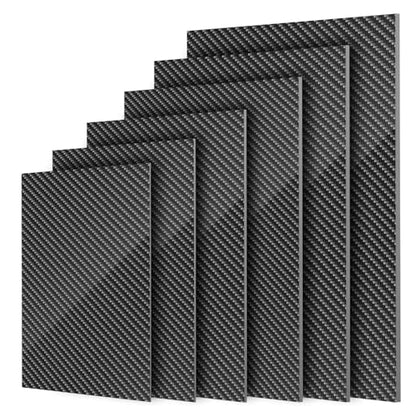 100% 3K Carbon Fiber Sheet Lanstics Carbon Fiber Plate Carbon Fiber Laminate Plate Plain Weave Panel Sheet 2MM Thickness Glossy Surface 300X400X0.5MM 1.0MM 2.0MM 2.5MM 3.0MM - size: 300x400x2, style: Twill Weave