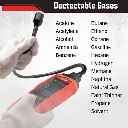 Stalwart Portable Rechargeable Natural Gas Detector with Gooseneck Probe