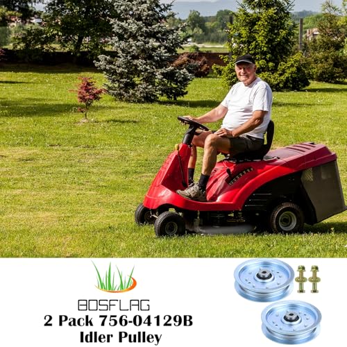 2PK 756-04129B Idler Pulley 4.25 for Cub Cadet 50" RZT 50 Tractors - color: L05 2x756-04129B White
