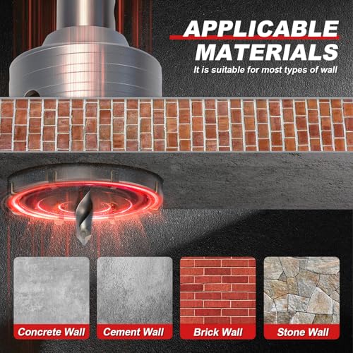 Professional 2" (51mm) Concrete Hole Saw 110mm SDS Plus & Dust Bag - size: 2" (51mm)