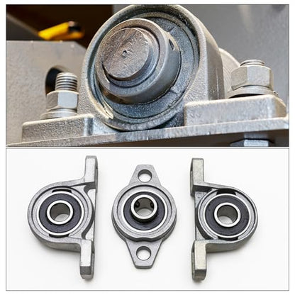 uxcell 2pcs KFL001 Pillow Block Bearings 12mm Bore Bearing Units Zinc Alloy Flange Mounted Bearing Housing, P6(ABEC3) - size: KFL001