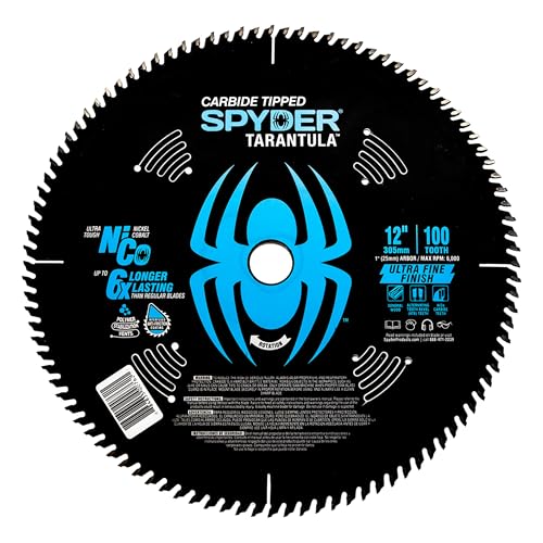 Spyder 12" 100T Saw Blade for Ultra Fine Finish on Wood (13027)