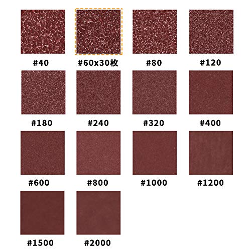 SPEEDWOX 30 Pcs Hook and Loop Triangle Sandpaper 60 Grit 80mm 3-1/8 Inches for Oscillating Multi Tool Detail Sander Sanding Discs Triangle Sanding Pads - style: 60 Grit