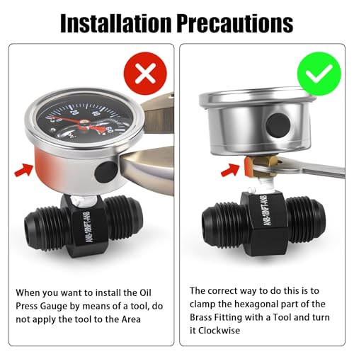 Universal 0-15psi Fuel Pressure Gauge 1/8" NPT Oil Press Gauge with 3/8" Barb Inline Fuel Pressure Gauge Fitting Adapter - size: 0-15Psi